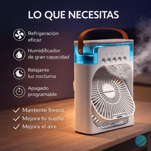 VENTILADOR HUMIFICADOR PORTÁTIL 2 EN 1